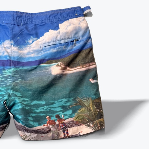 Orlebar Brown Other - Orlebar Brown Bulldog Limited Swim Shorts Mustique Island by Slim Aarons Mens 34